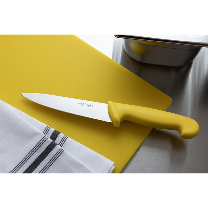 Couteau de cuisine jaune 155 mm - Hygiplas