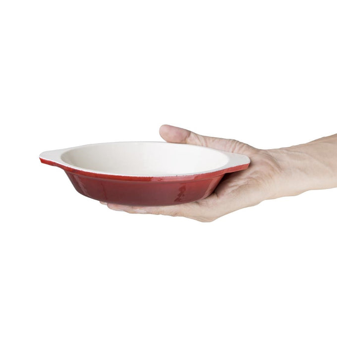 Plat à gratin ovale rouge 650 ml - Vogue