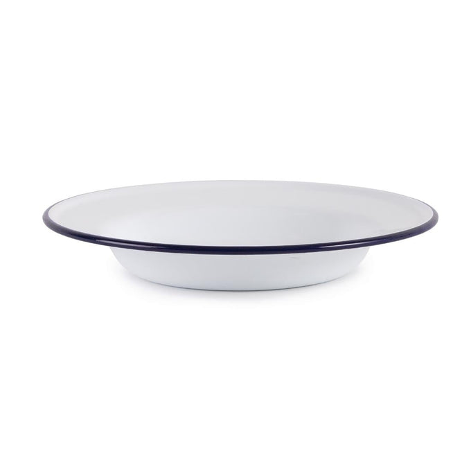 Assiettes creuses en acier émaillé 245 mm (lot de 6) - Olympia
