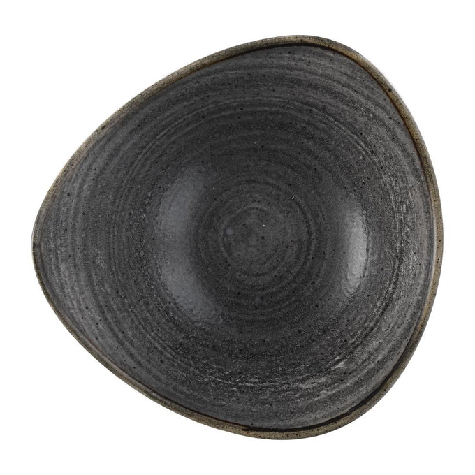 Bols triangulaires Stonecast Raw Lotus Black 178 mm (lot de 12) - Churchill