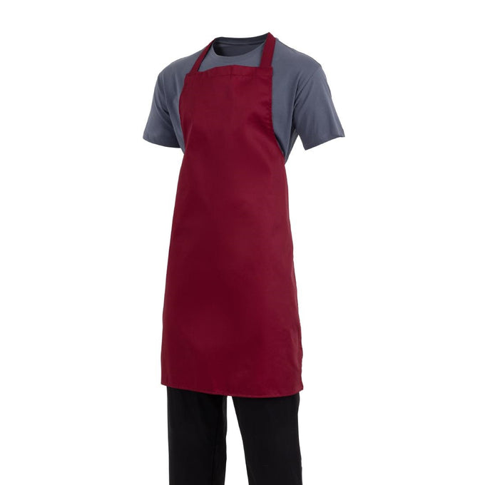 Tablier bavette bordeaux - Whites Chefs Clothing