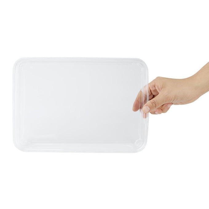 Couvercles en PET pour barquettes à sushi No. 11 (lot de 300) - Fiesta Recyclable