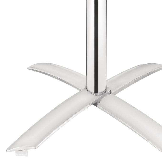 Pied de table à plateau basculant aluminium - L 618 x P 618 x H 680 mm - Bolero