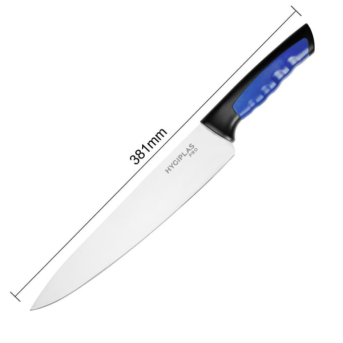 Couteau de cuisine Pro bleu 25 cm - Hygiplas