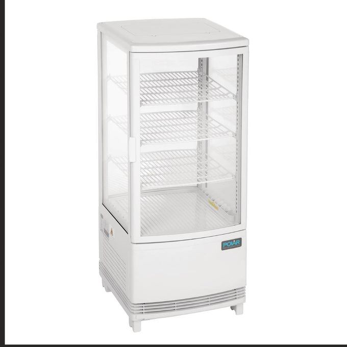 Vitrine réfrigérée porte incurvée économe en énergie série C blanche 86 L - Polar