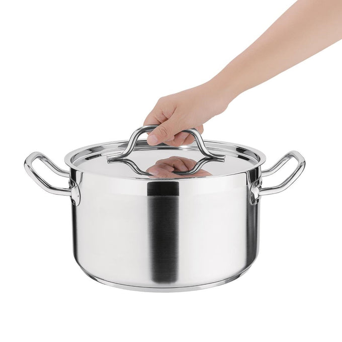 Braisière inox avec couvercle 24 cm - 5,6 L