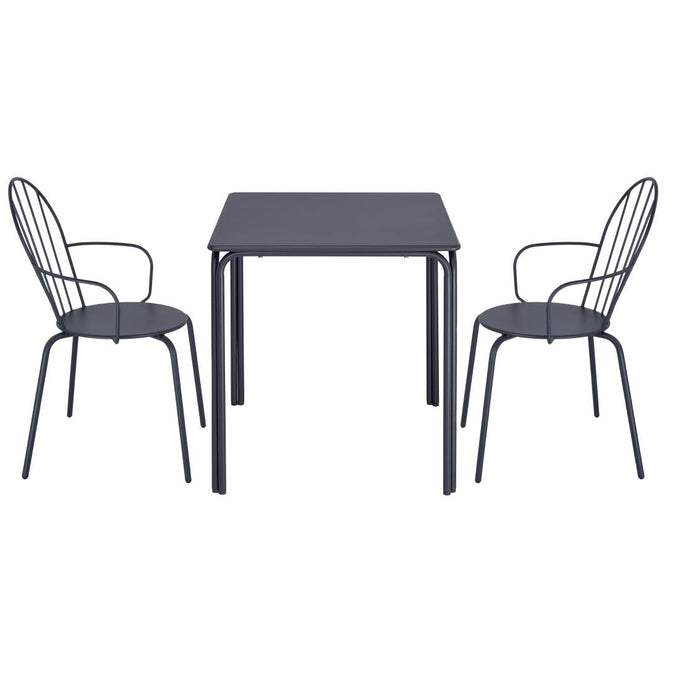 Fauteuils Adeline bleu ardoise (lot de 4) - Bolero