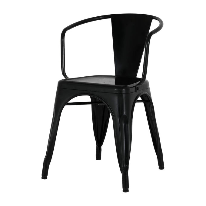 Fauteuils Bistro Curve noirs (lot de 4) - Bolero