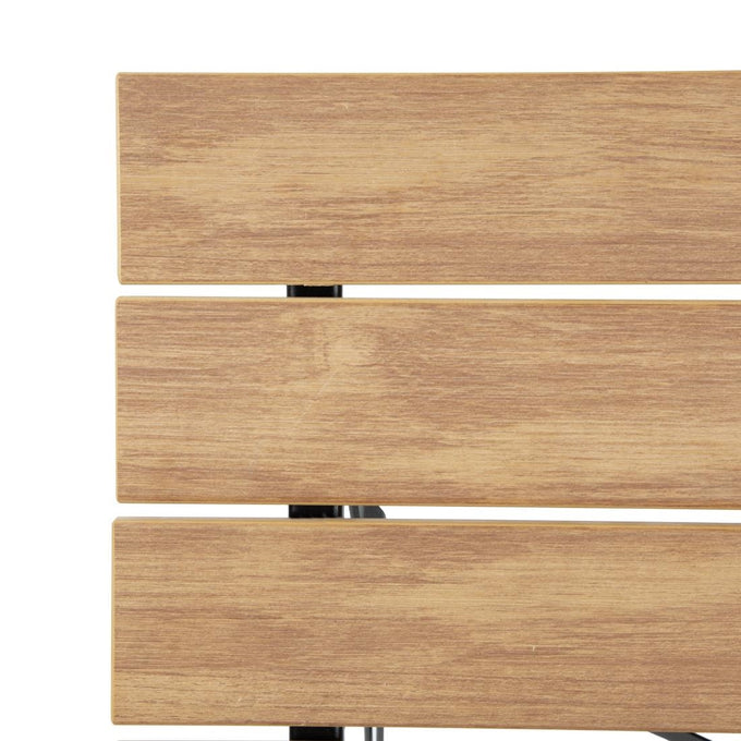 Table de terrasse carrée Perth effet bois - Bolero
