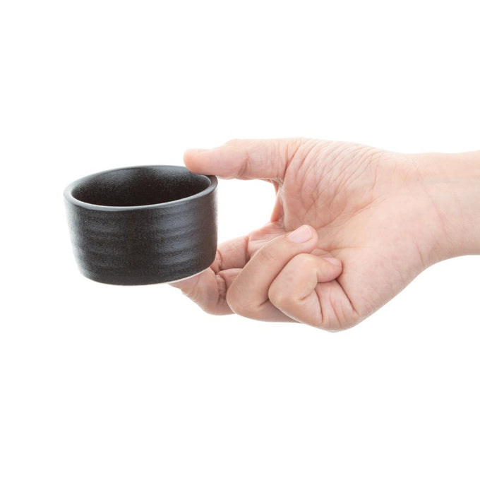 Pots à sauce Cavolo noirs 67 mm (lot de 12) - Olympia