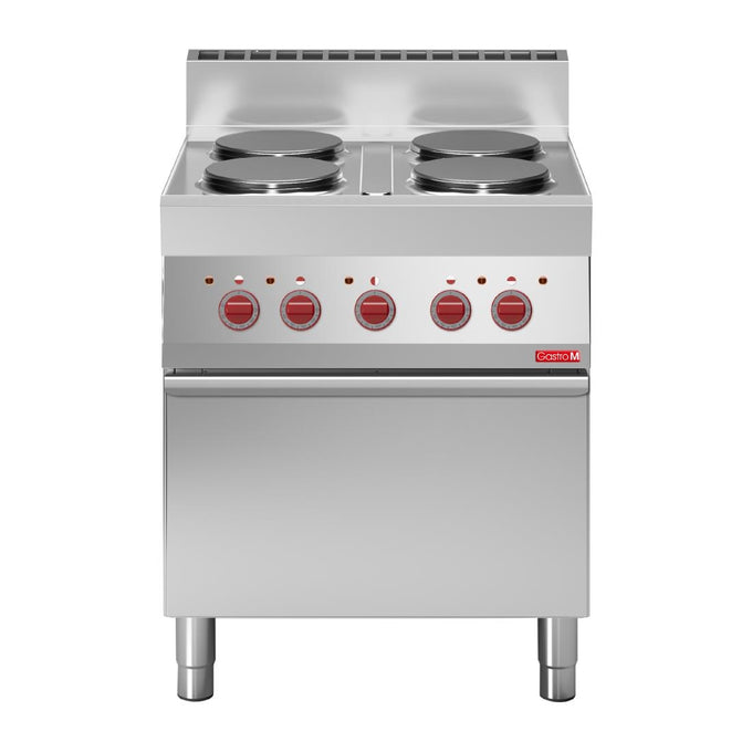 Fourneau électrique 4 plaques 650 sur four électrique à convection - Gastro M