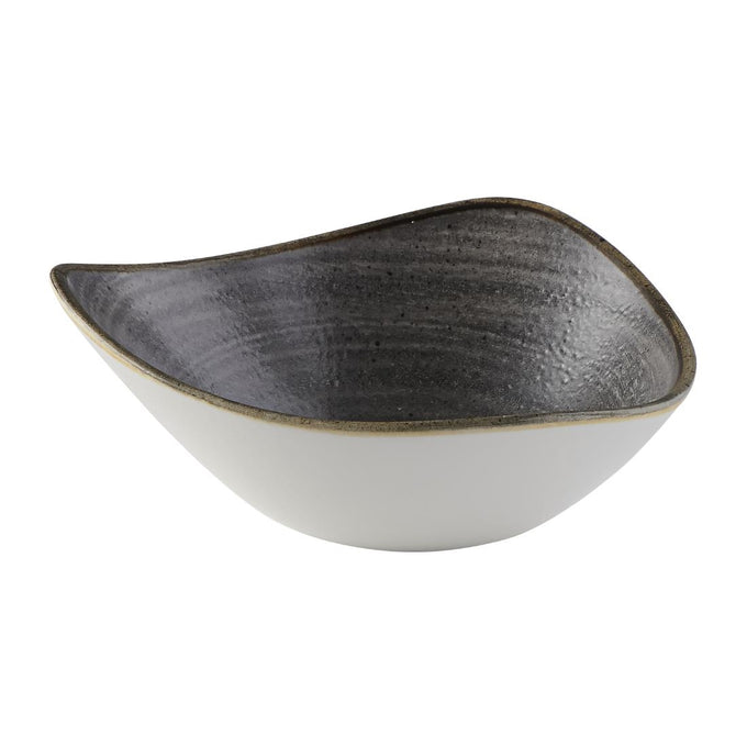 Bols triangulaires Stonecast Raw Lotus Black 178 mm (lot de 12) - Churchill