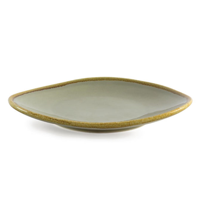 Assiettes triangulaires Kiln mousse 280 mm (lot de 4) - Olympia