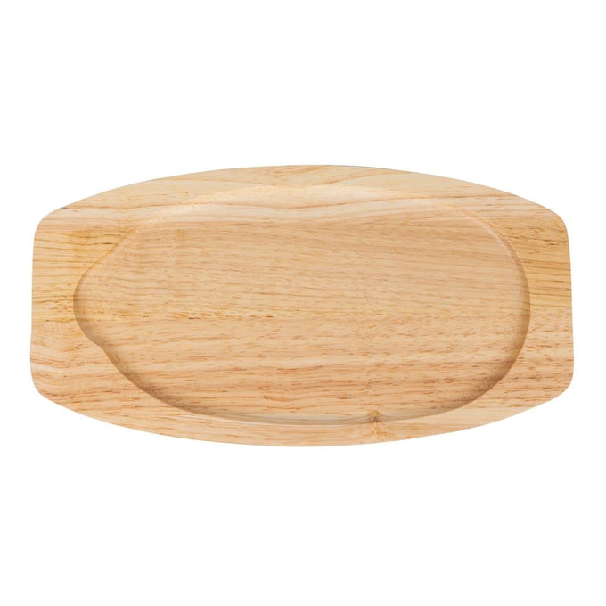 Support en bois d'hévéa pour plat en fonte 315 × 170 mm GG133 - Olympia