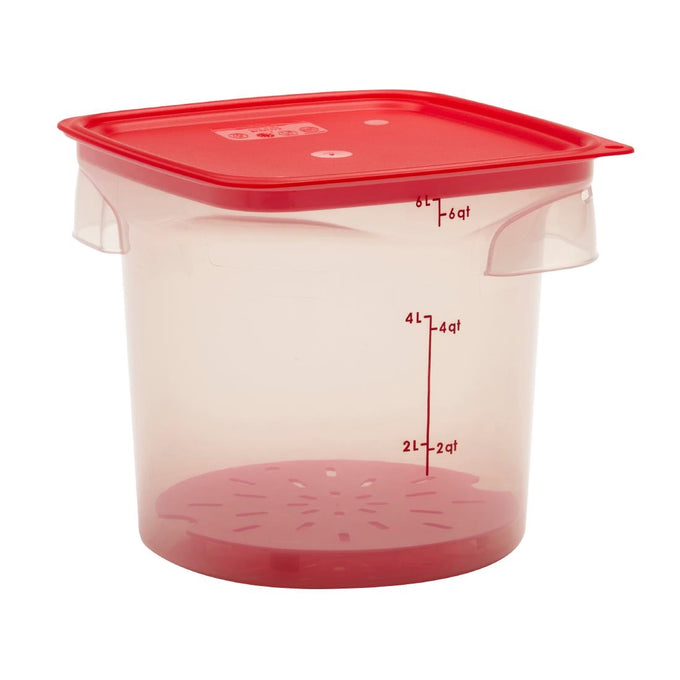 Égouttoir en polypropylène FreshPro CamRound rouge - Cambro