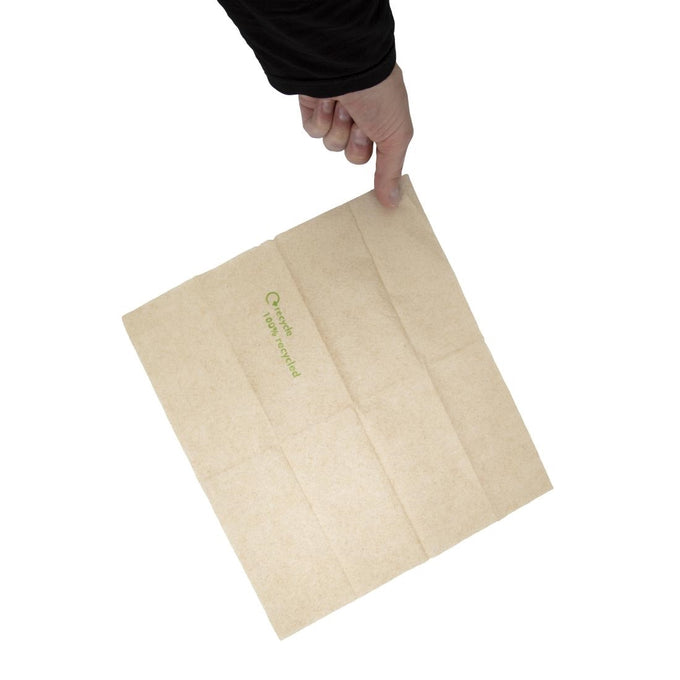 Serviettes pré-pliées 1 pli en papier recyclé 320 × 300 mm (lot de 6000) - Swantex