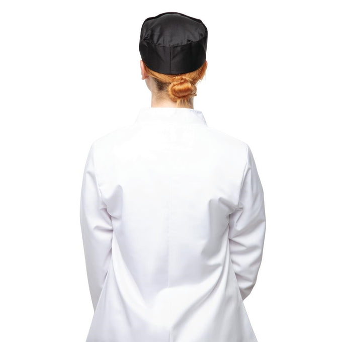 Calot de cuisine en polycoton noir - Whites Chefs Clothing