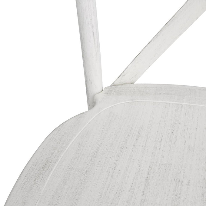 Chaises en résine à dossier croisé Manhattan blanches (lot de 4) - Bolero