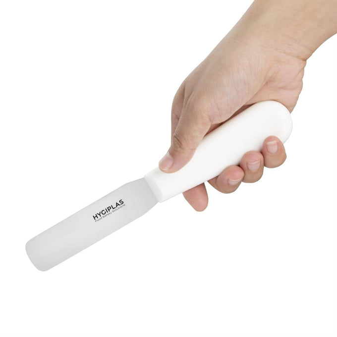 Couteau spatule droit blanc 100 mm - Hygiplas