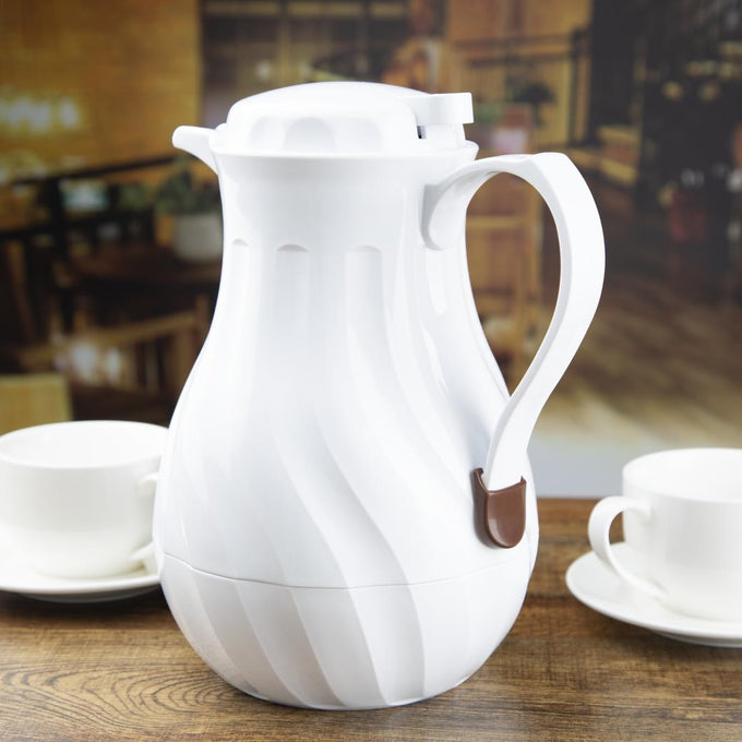 Pichet isotherme torsadé blanc 2 L - Olympia