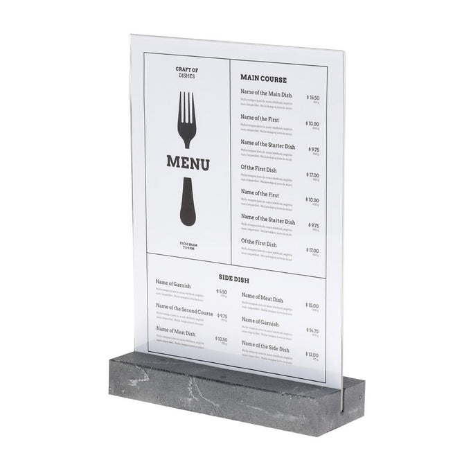 Présentoir de table Europel A4 polystone anthracite - DTM Primera