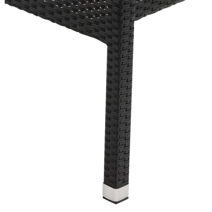 Fauteuils en rotin PE anthracite (lot de 4) - Bolero