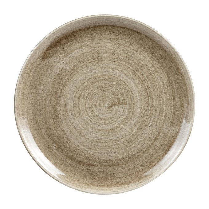 Assiettes rondes Stonecast Patina Antique Taupe 324 mm (lot de 6) - Churchill