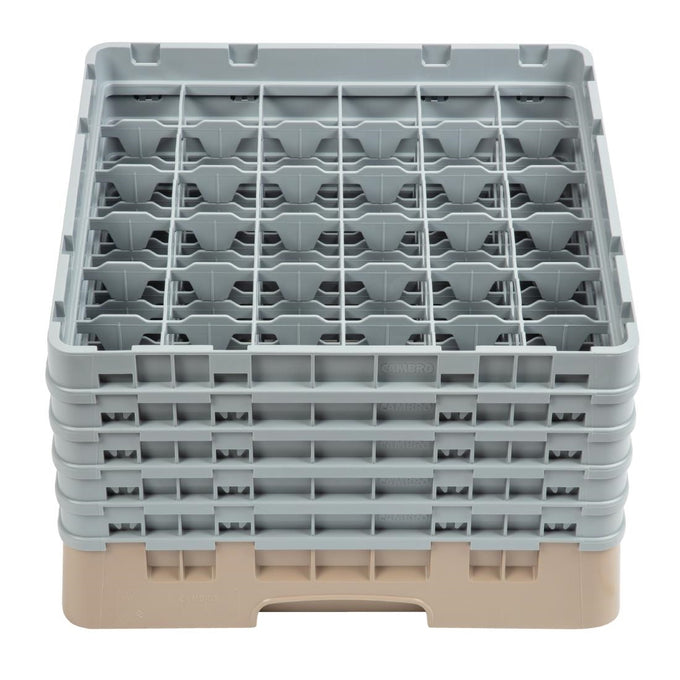 Casier à verres 36 compartiments Camrack beige hauteur max 257 mm - Cambro