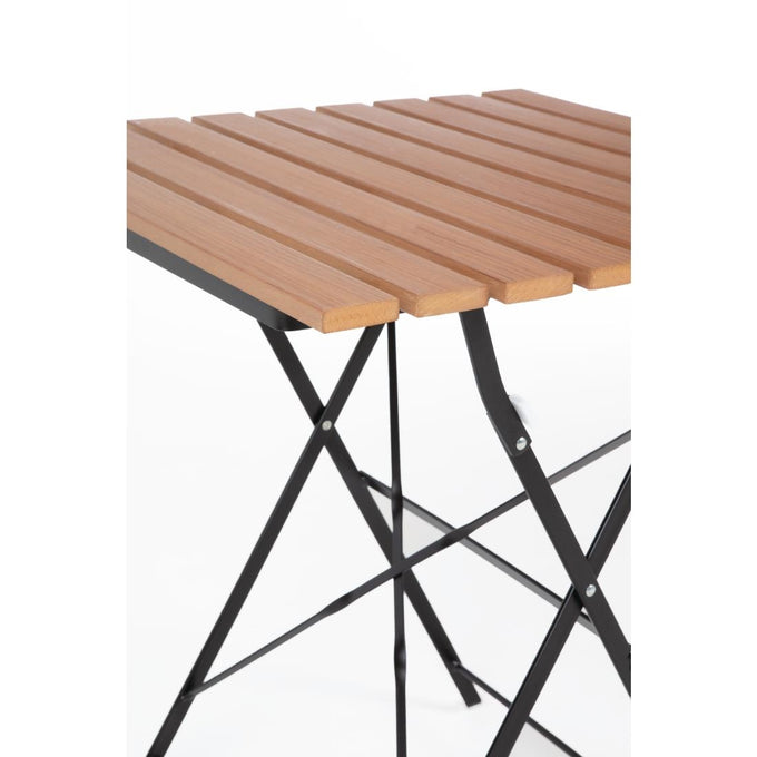 Table bistro carrée en imitation bois 600 mm - Bolero
