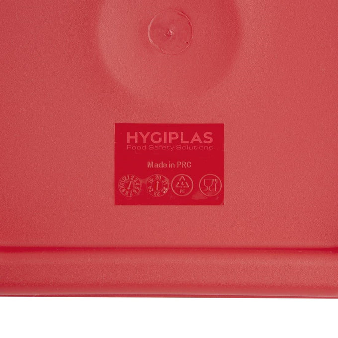 Couvercle carré rouge moyen - Hygiplas