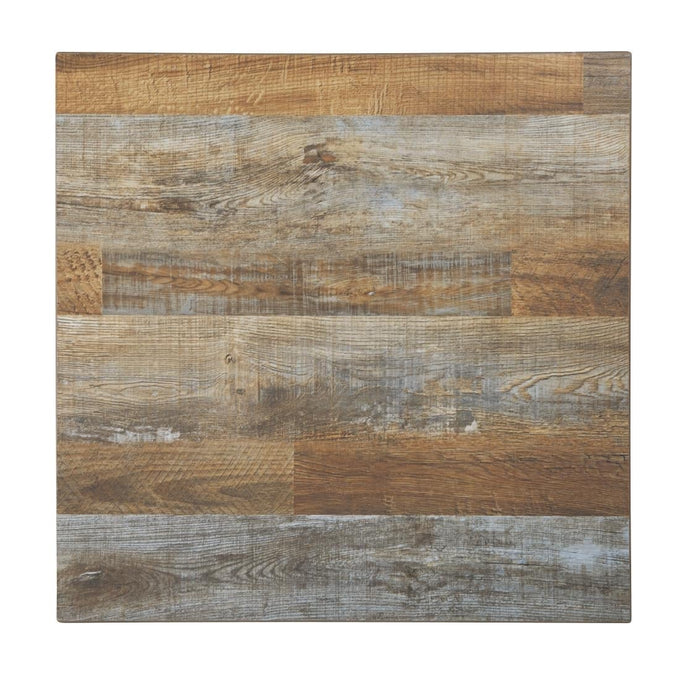 Plateau de table carré effet bois vieilli - 70 cm - Bolero