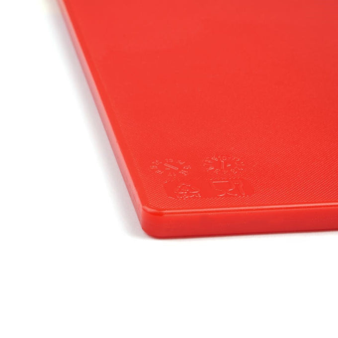 Planche à découper antibactérienne basse densité rouge - L 450 x P 300 x H 10 mm - Hygiplas