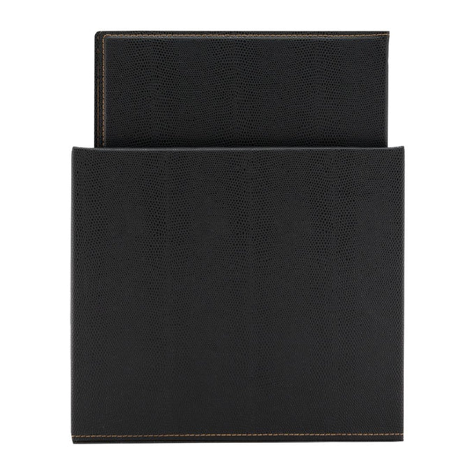 Porte-menus contemporains A4 noirs avec boîte de rangement (lot de 20) - Securit