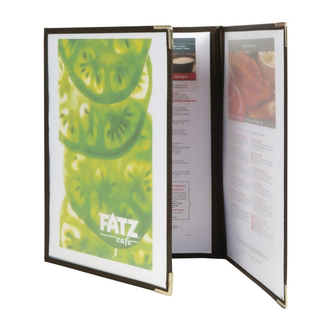 Protège-menus Crystal A4 triples (lot de 3) - Securit