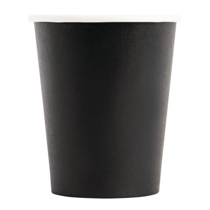 Gobelets boissons chaudes paroi simple noirs 230 ml (lot de 50) - Fiesta Recyclable