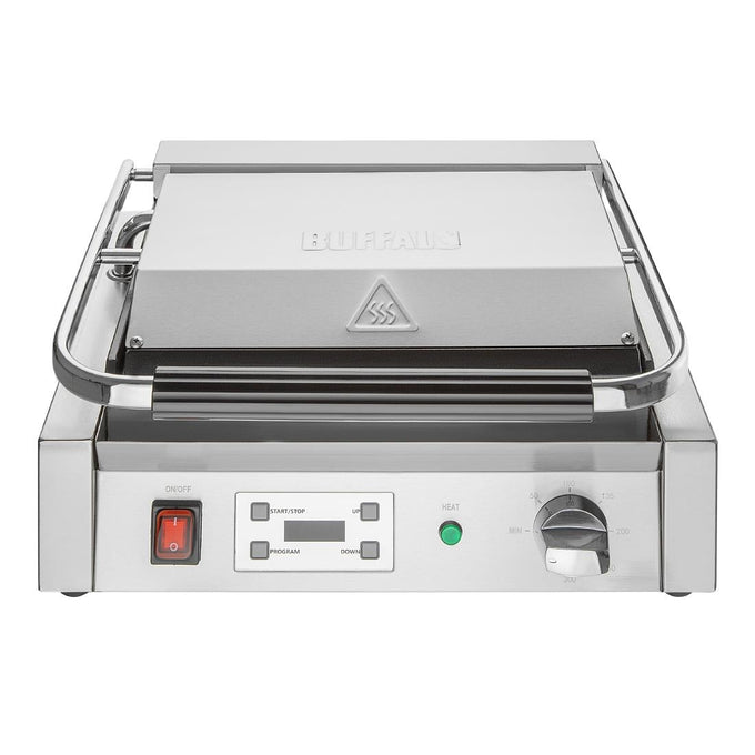 Grill panini - Gril de contact extra large plaques rainurée/lisse - L 430 x P 310 x H 200 mm - Buffalo