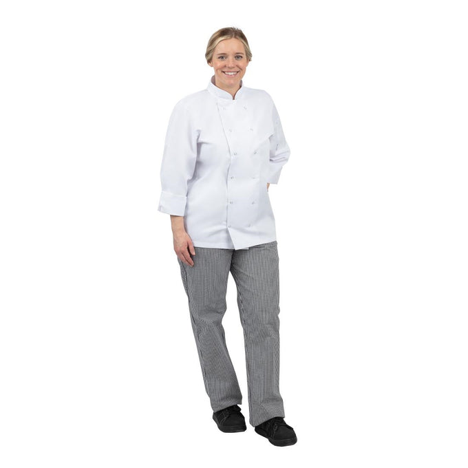 Pantalon de cuisinier mixte Vegas petits carreaux noir et blanc - Whites Chefs Clothing