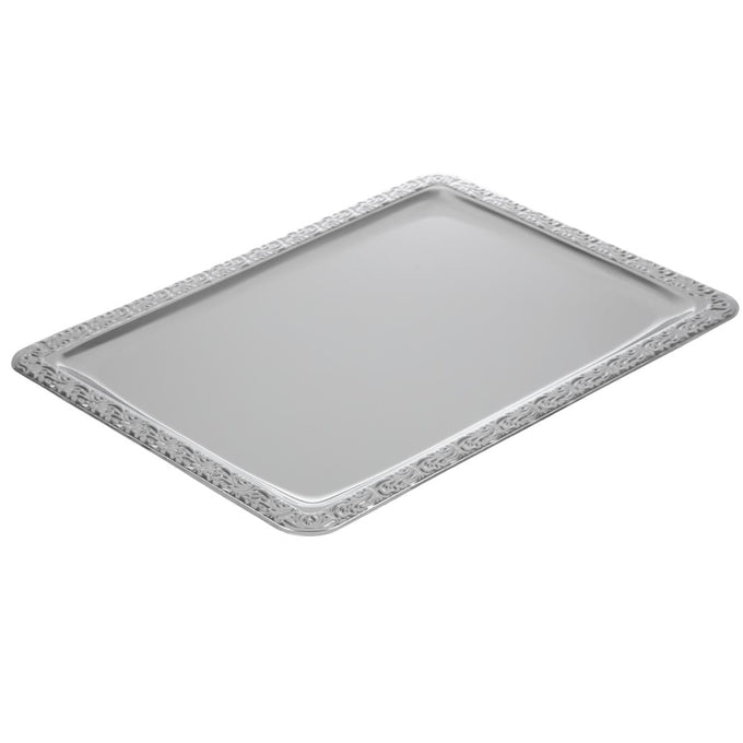 Plateau de service rectangulaire inox 420 × 310 mm - APS