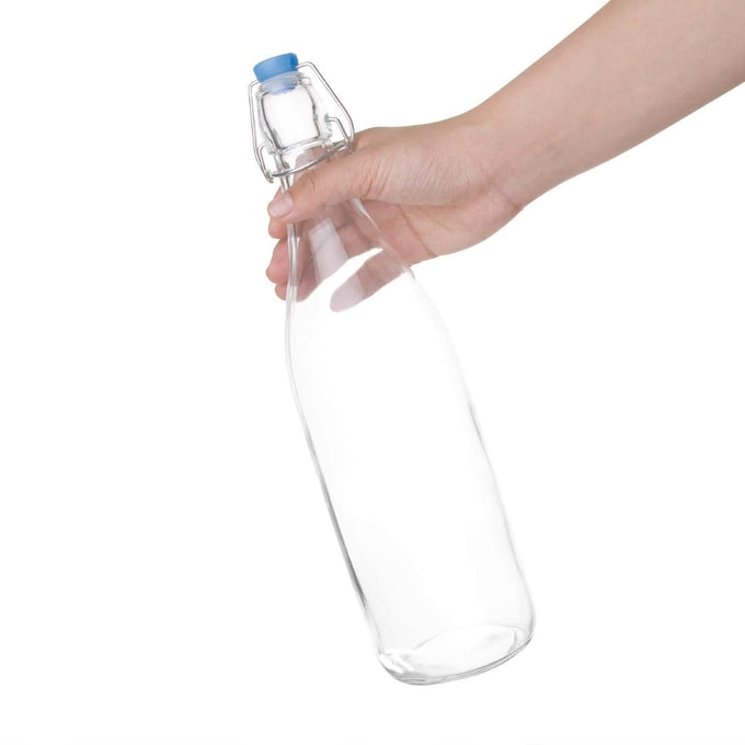 Bouteille d'eau en verre 1 L (lot de 6) - Olympia