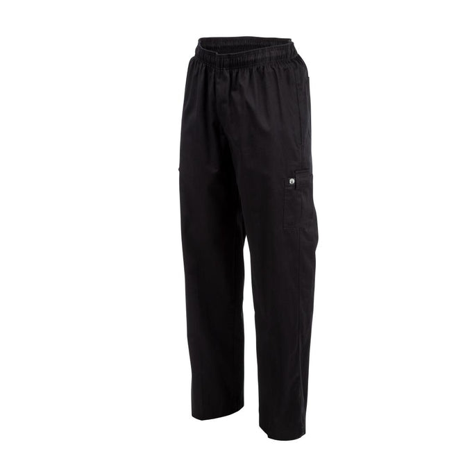 Pantalon de cuisine mixte Slim Fit Cargo noir - Chef Works