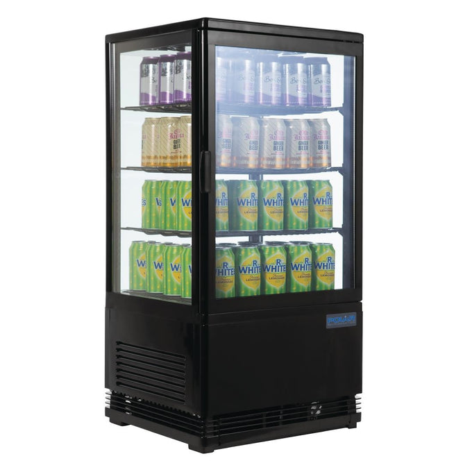Vitrine réfrigérée économe en énergie série C noire 68 L - Polar