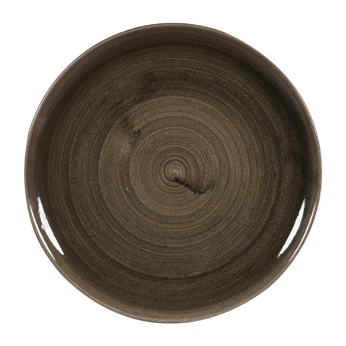 Assiettes avec rebord Stonecast Patina Evolve Iron Black 324 mm (lot de 6) - Churchill