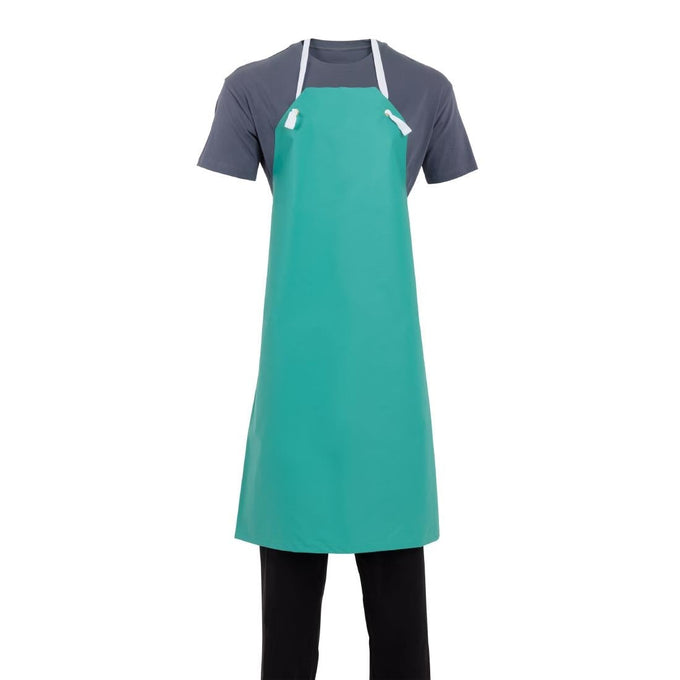 Tablier bavette déperlant très résistant vert - Whites Chefs Clothing