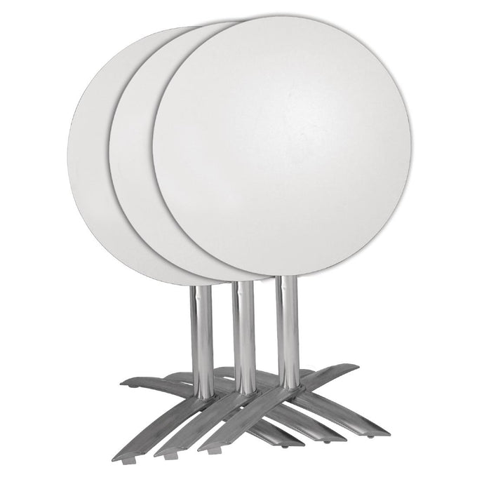 Pied de table à plateau basculant aluminium - L 618 x P 618 x H 680 mm - Bolero