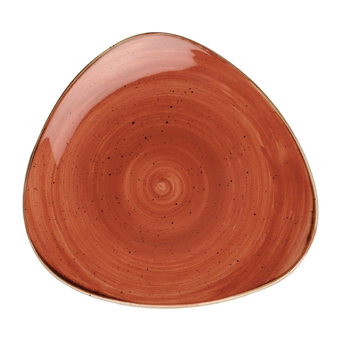 Assiettes triangulaires Stonecast Spiced Orange Lotus 192 mm (lot de 12) - Churchill