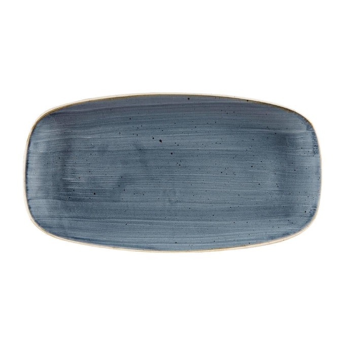 Assiettes oblongues Stonecast Blueberry 153 × 298 mm (lot de 12) - Churchill