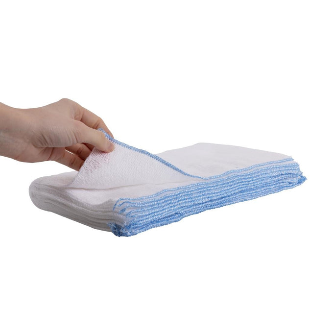 Lavettes bleues 400 × 300 mm (lot de 10) - Jantex