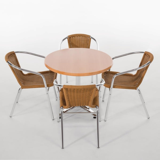 Pied de table 4 pieds en aluminium - Bolero