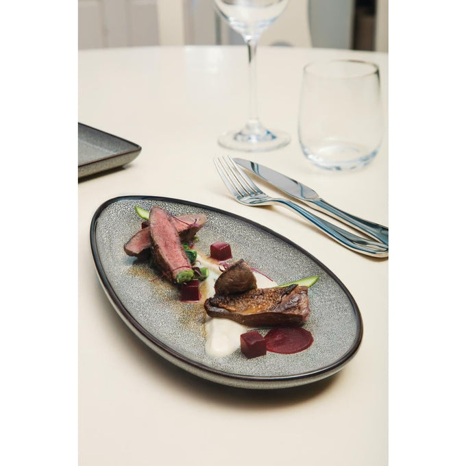 Assiettes feuille Mineral 305 mm (lot de 6) - Olympia