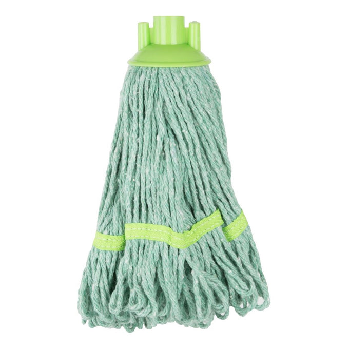 Tête serpillière à franges bande verte 200 g - Jantex